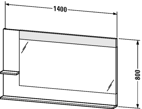 Slika od Vero Mirror with shelves laterally and below