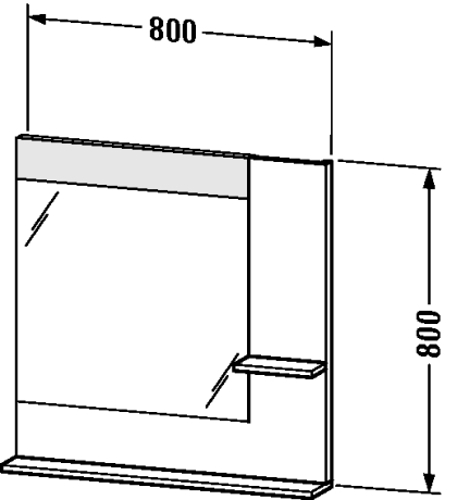 Slika od Vero Mirror with shelves laterally and below