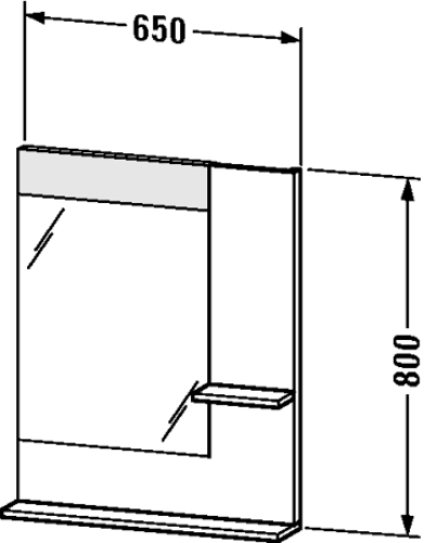 Slika od Vero Mirror with shelves laterally and below