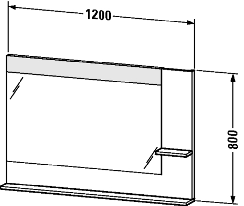 Slika od Vero Mirror with shelves laterally and below