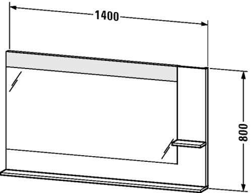 Slika od Vero Mirror with shelves laterally and below