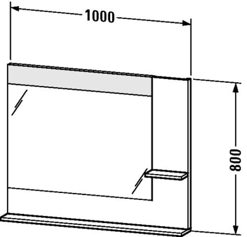 Slika od Vero Mirror with shelves laterally and below