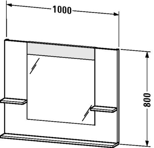 Slika od Vero Mirror with shelves laterally and below