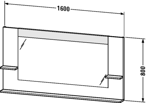 Slika od Vero Mirror with shelves laterally and below