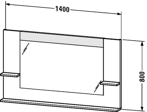 Slika od Vero Mirror with shelves laterally and below