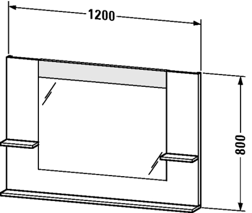 Slika od Vero Mirror with shelves laterally and below