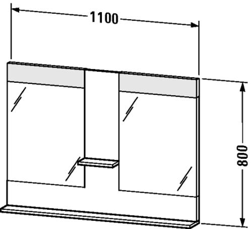 Slika od Vero Mirror with shelves laterally and below