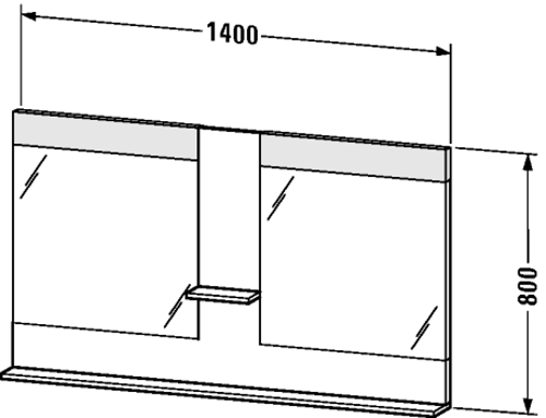 Slika od Vero Mirror with shelves laterally and below