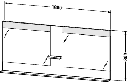 Slika od Vero Mirror with shelves laterally and below