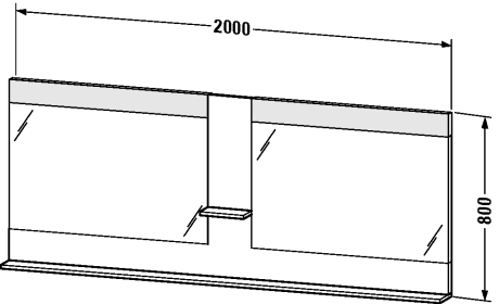 Slika od Vero Mirror with shelves laterally and below