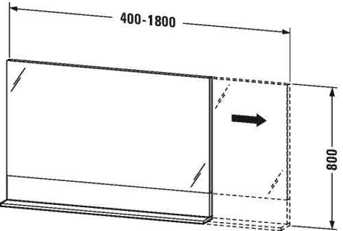 Slika od Vero Mirror with shelf below