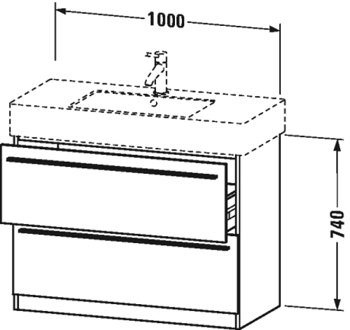 Slika od X-Large Vanity unit floor-standing