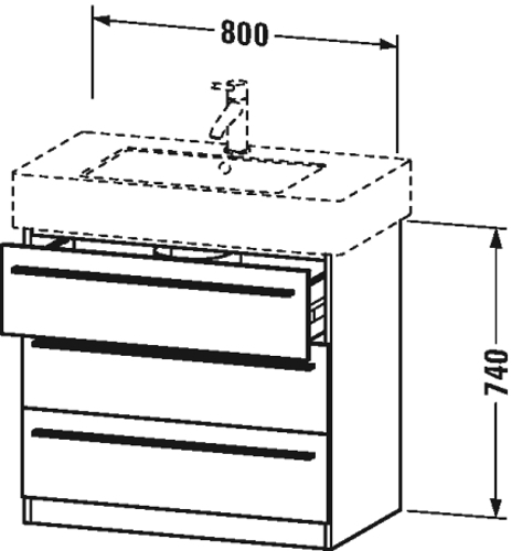 Slika od X-Large Vanity unit floor-standing