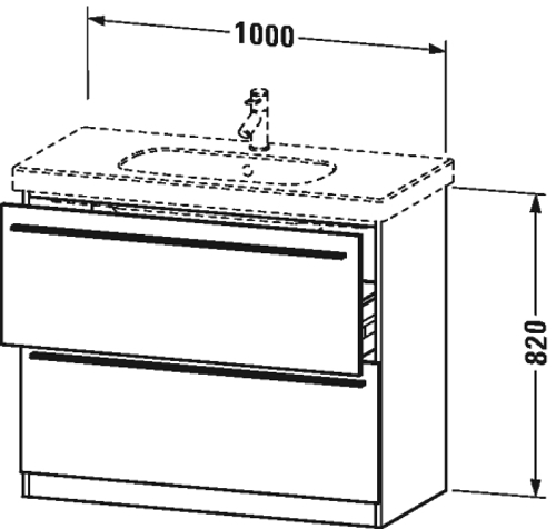 Slika od X-Large Vanity unit floor-standing