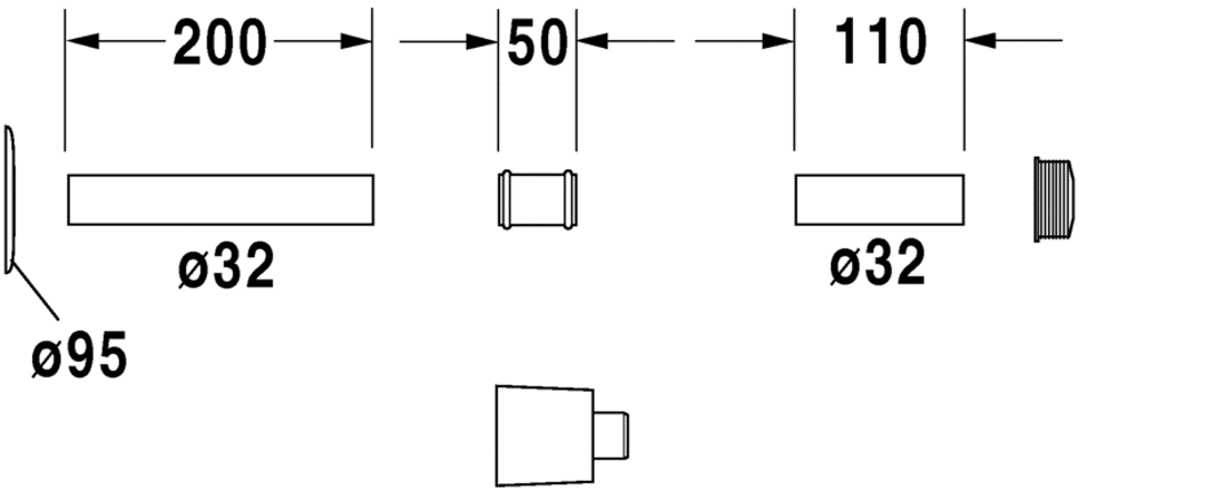 Slika od In-wall-siphon kit **