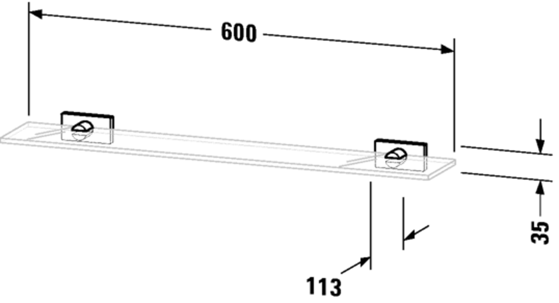 Slika od Karree Glass shelf