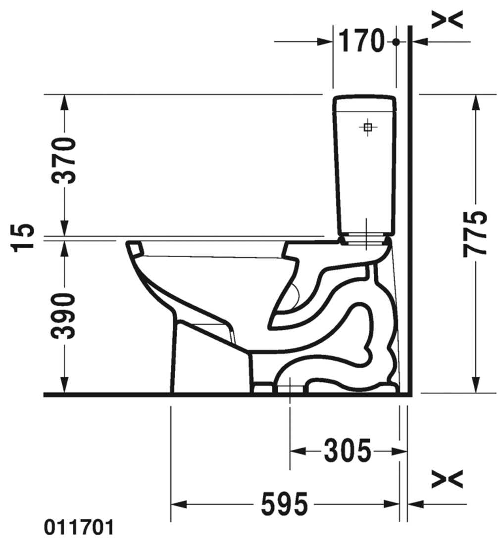 Slika od D-Code Two-piece toilet