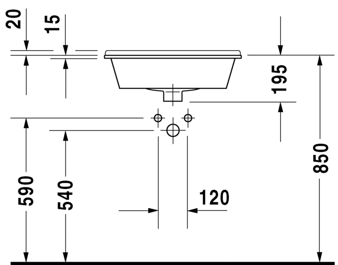 Slika od Starck 3 Vanity basin 56