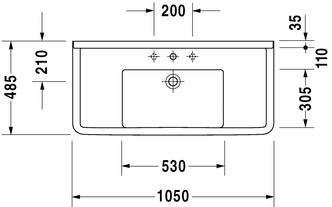 Slika od Starck 3 Washbasin, furniture washbasin 105