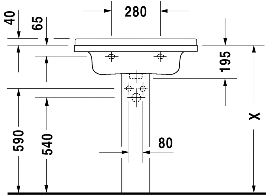 Slika od Starck 3 Washbasin, furniture washbasin 70