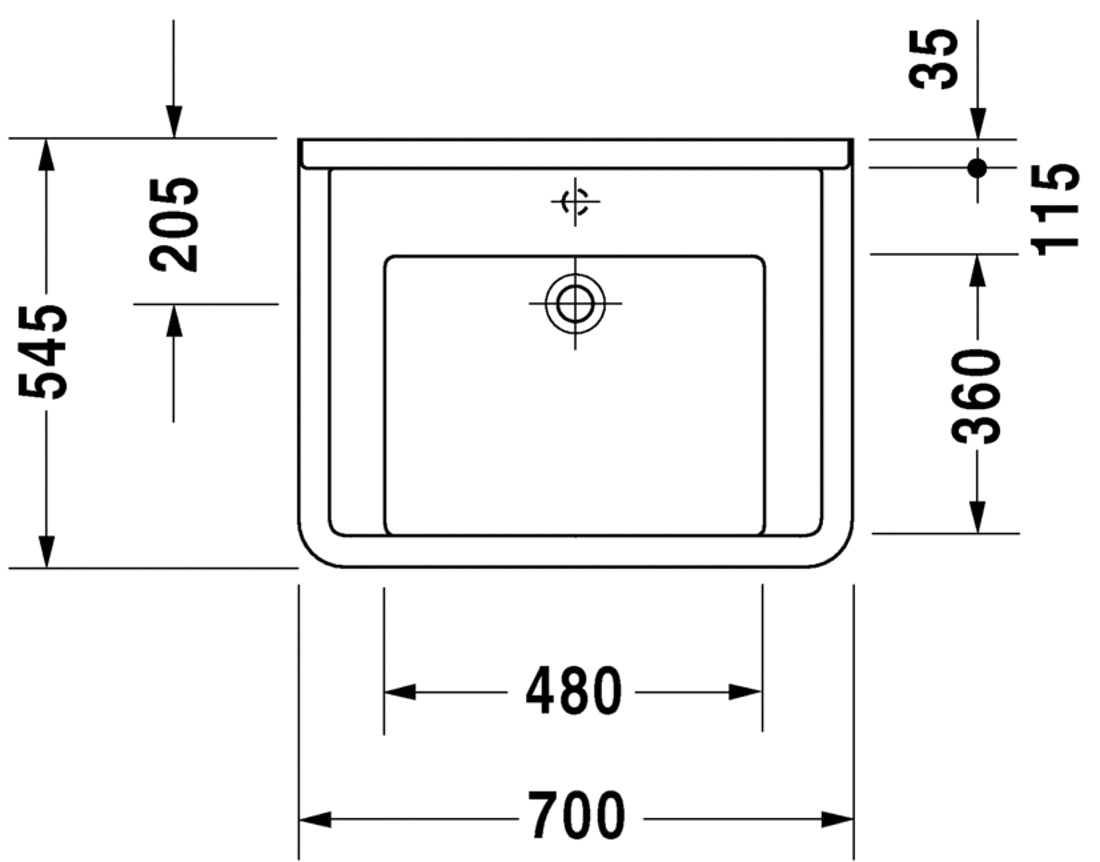 Slika od Starck 3 Washbasin Med 70