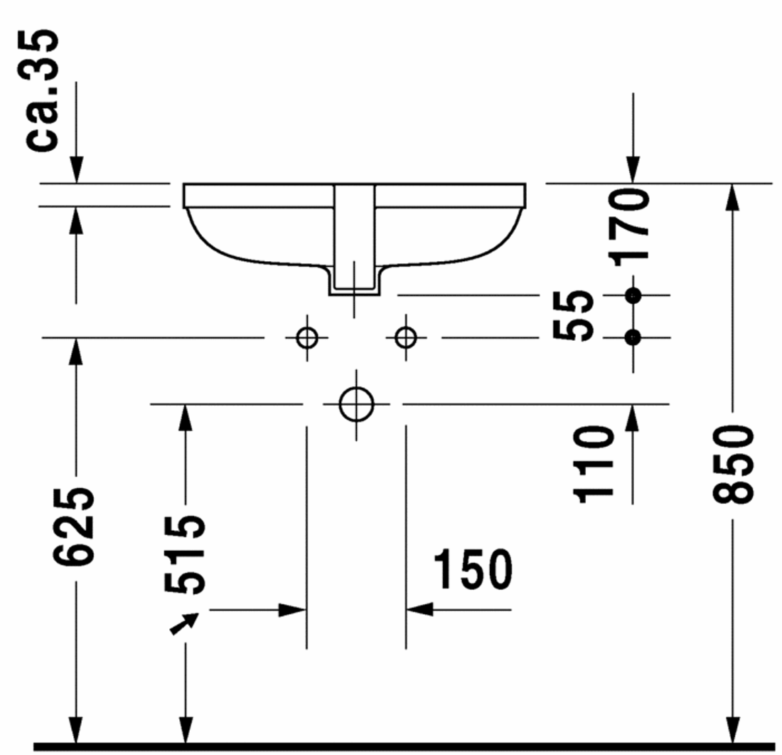 Slika od Happy D.2 Vanity basin 48