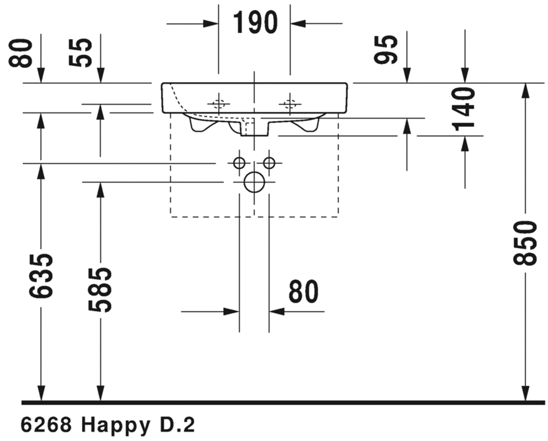Slika od Happy D.2 Handrinse basin, furniture handrinse basin 50
