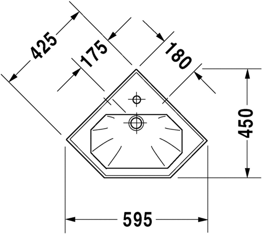 Slika od 1930 Series Handrinse basin corner model 59.5
