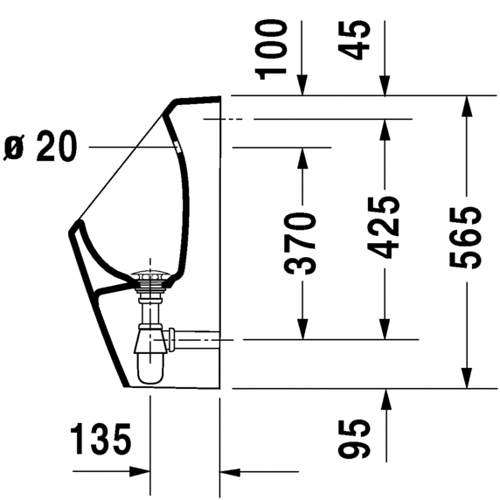 Porcelanosa Beograd. D-Code Urinal