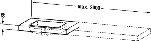 Slika od 2nd floor Console for undercounter basin f-bonded