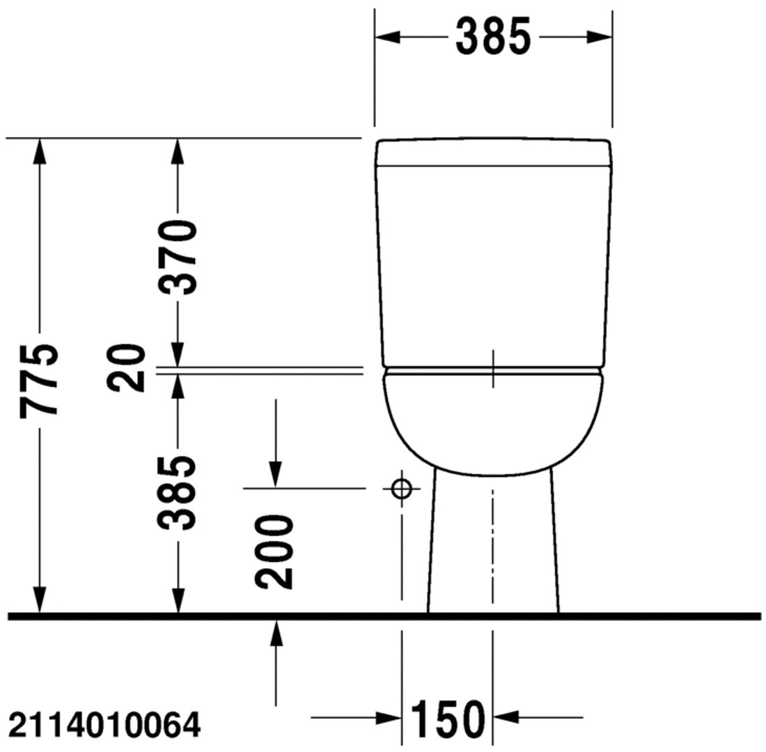 Slika od D-Code Toilet close-coupled