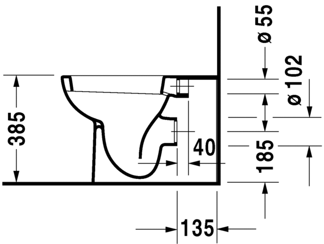 Slika od D-Code Toilet floor standing