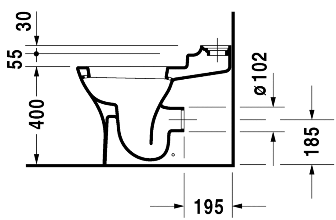 Slika od PuraVida Toilet close-coupled