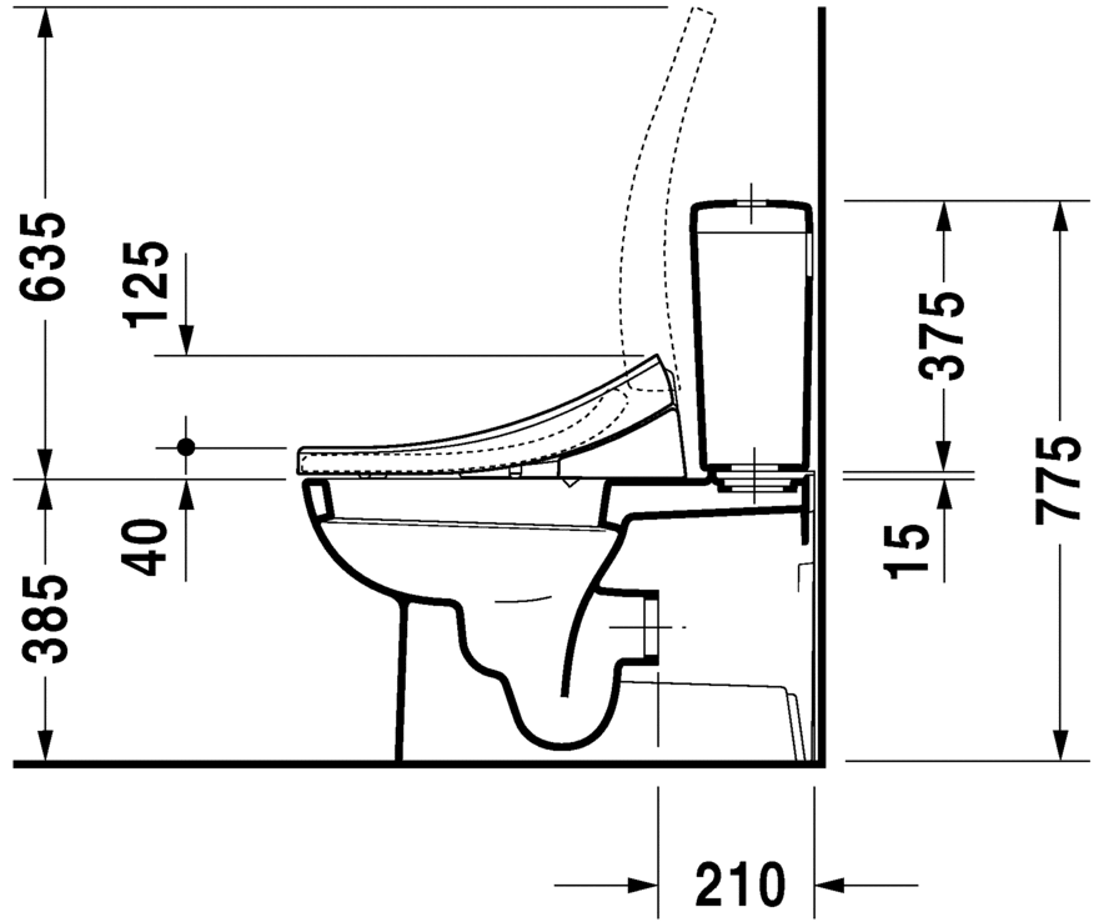Slika od D-Code Toilet close-coupled