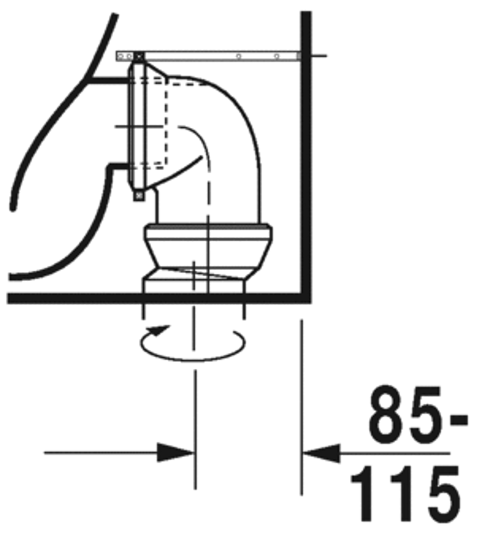 Slika od P3 Comforts Toilet floor standing Duravit Rimless®