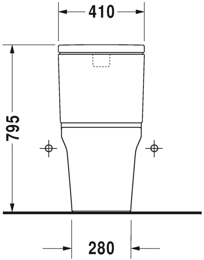 Slika od P3 Comforts Toilet close-coupled Duravit Rimless®