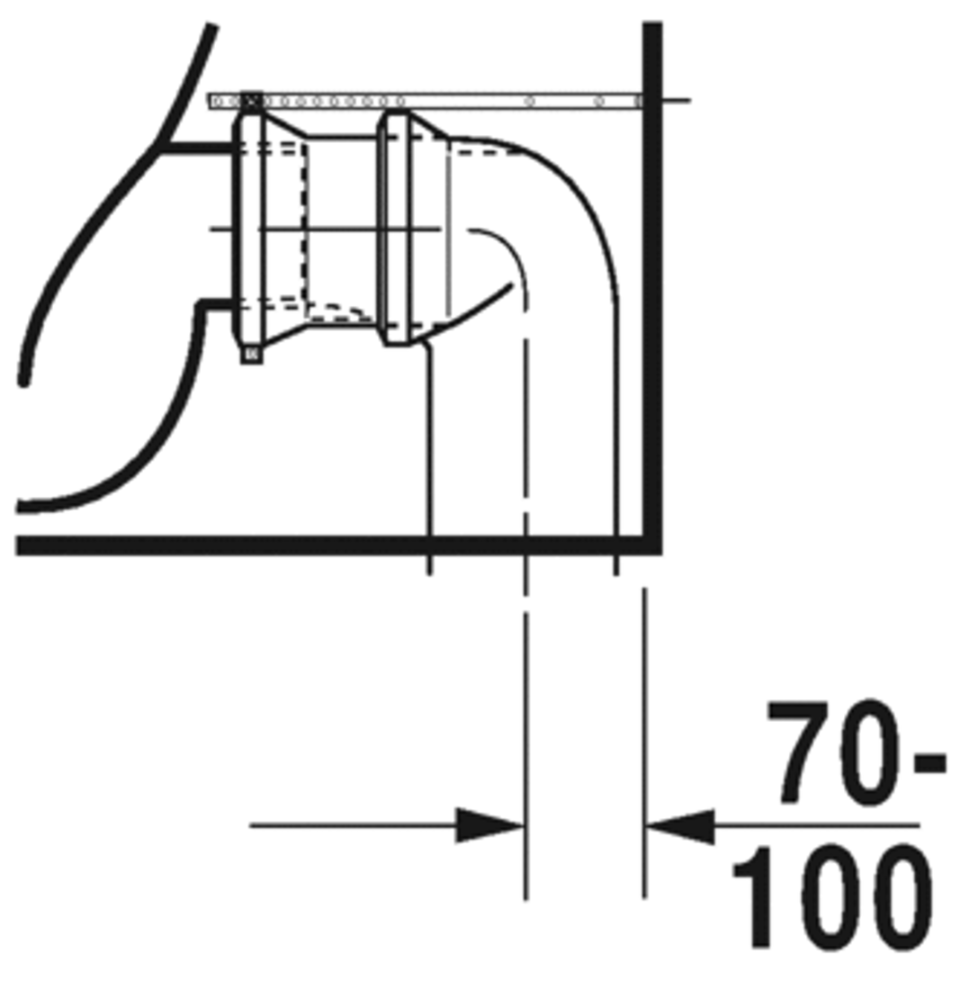 Slika od P3 Comforts Toilet close-coupled Duravit Rimless®