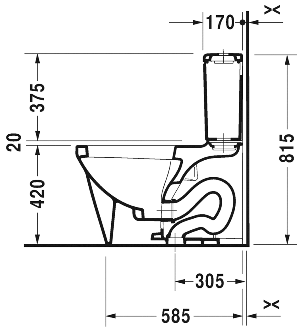 Slika od P3 Comforts Two-piece toilet