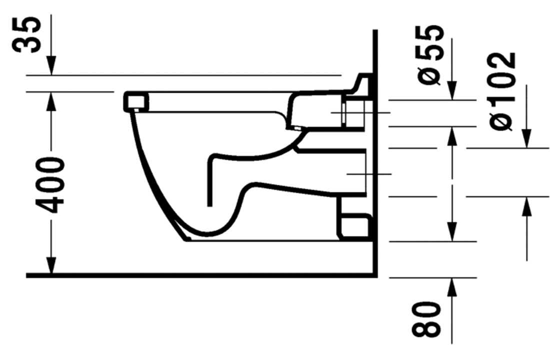 Slika od Starck 3 Toilet wall mounted