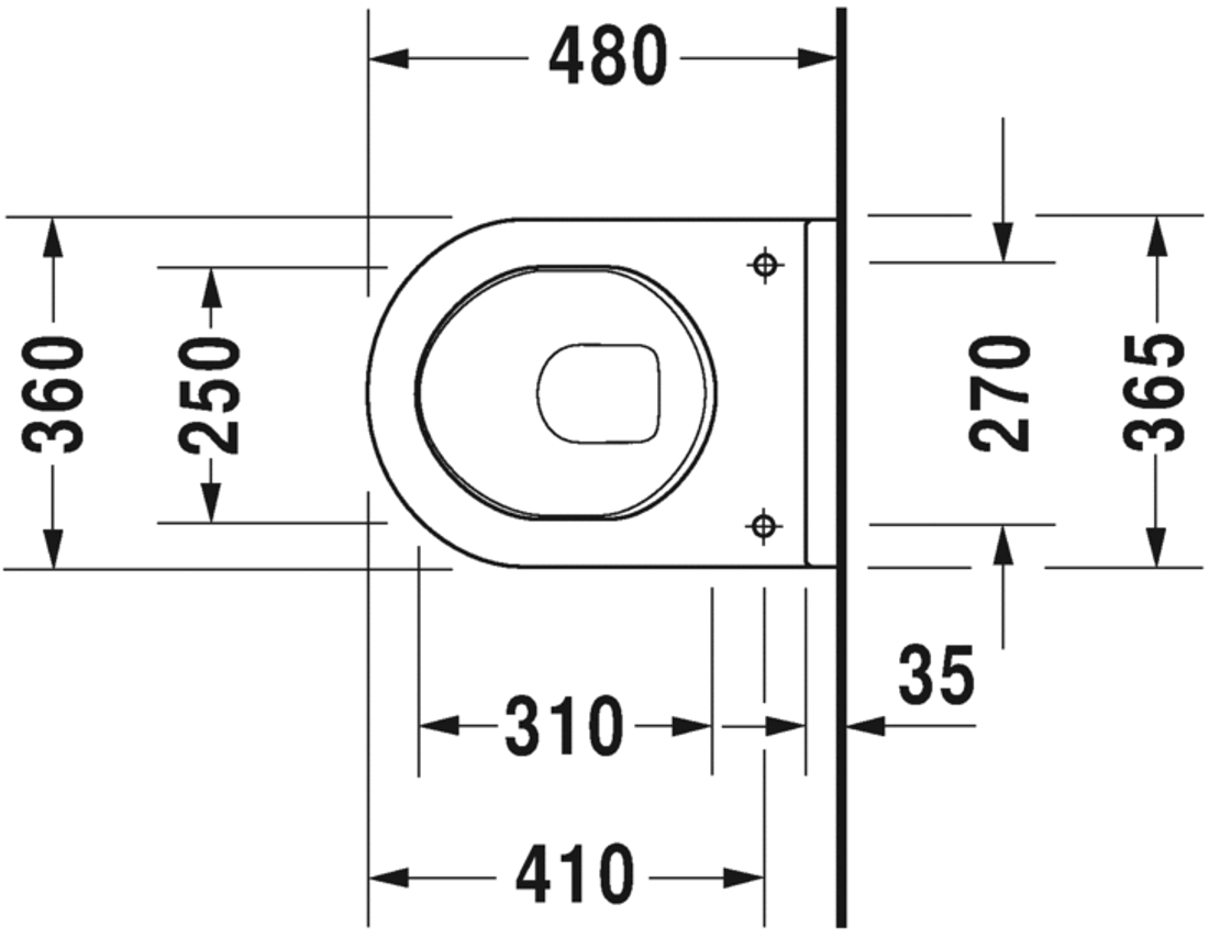 Slika od Starck 3 Toilet wall mounted Compact