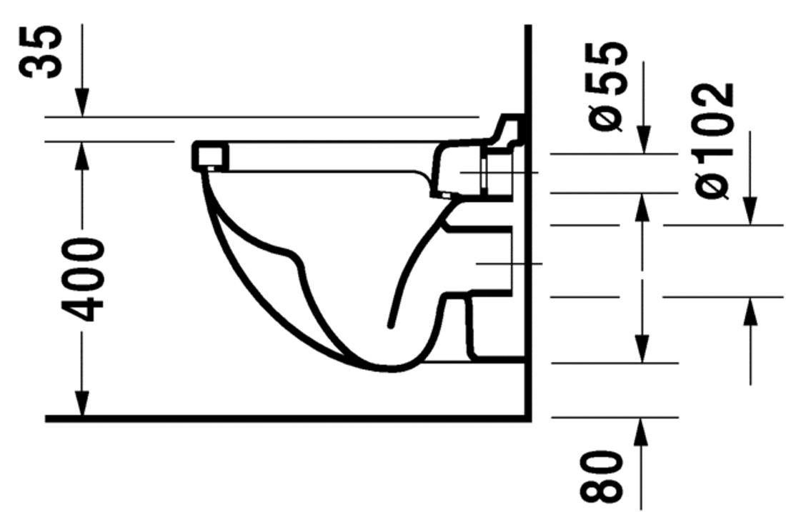 Slika od Starck 3 Toilet wall mounted Compact