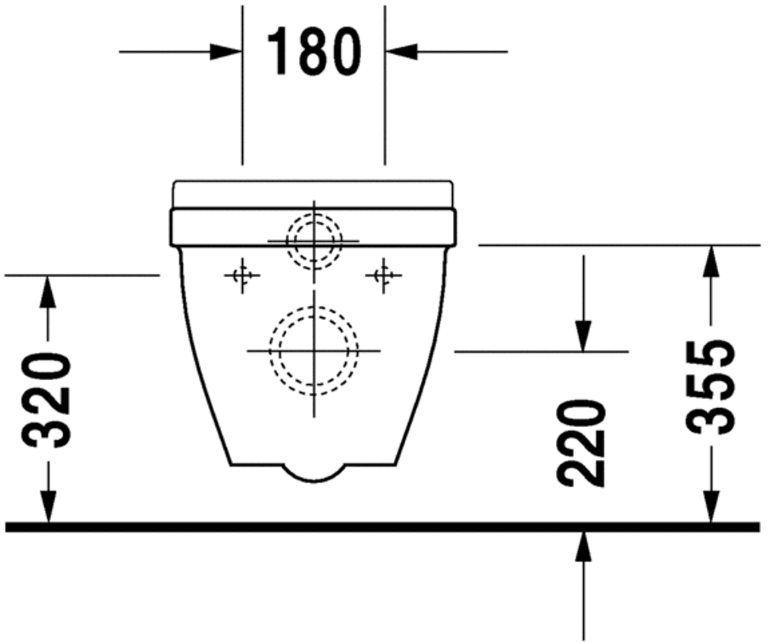 Slika od Starck 3 Toilet wall mounted Compact