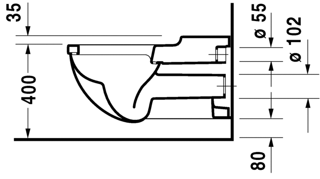 Slika od Starck 3 Toilet wall mounted