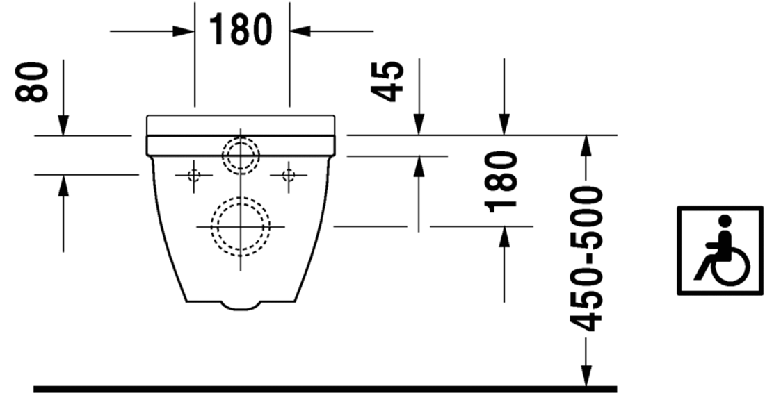 Slika od Starck 3 Toilet wall mounted