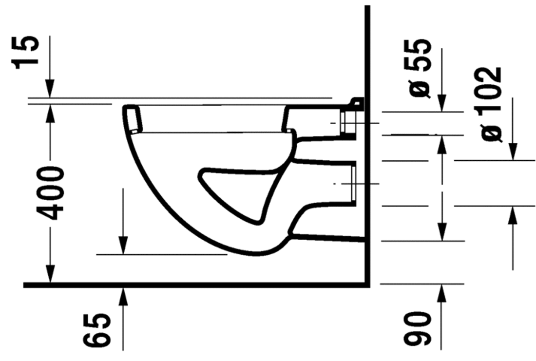 Slika od D-Code Toilet wall mounted