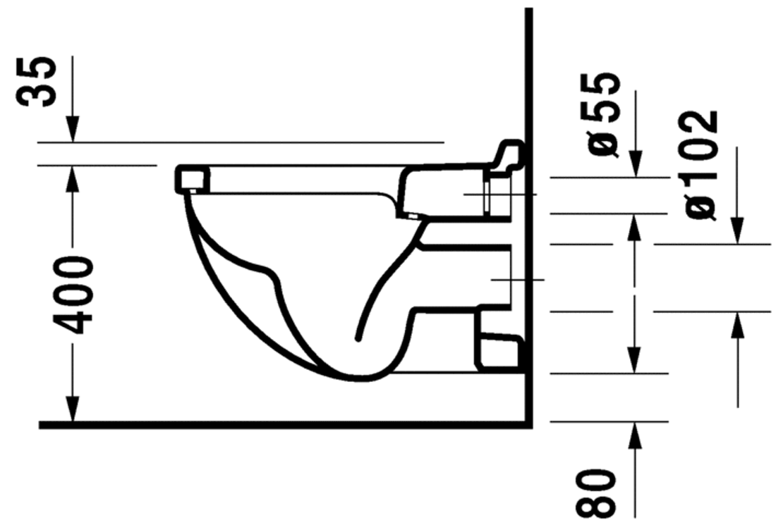 Slika od Starck 3 Toilet wall mounted