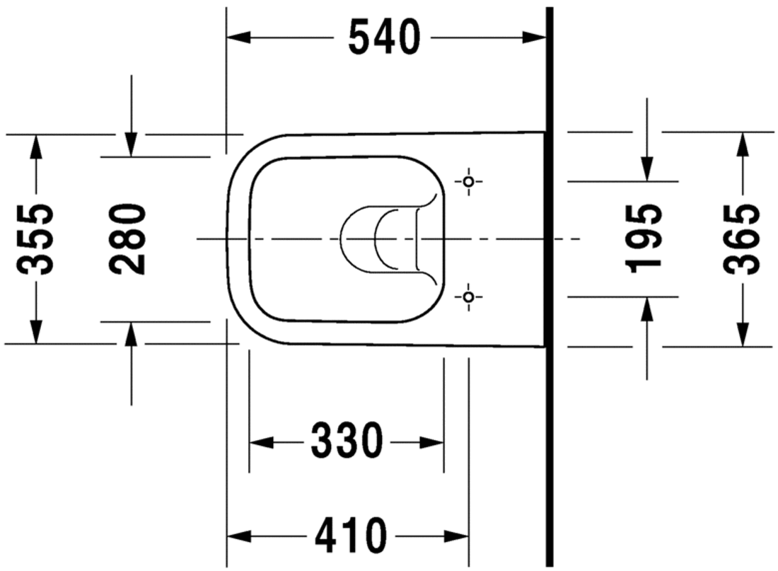 Slika od Happy D.2 Toilet wall mounted Duravit Rimless®