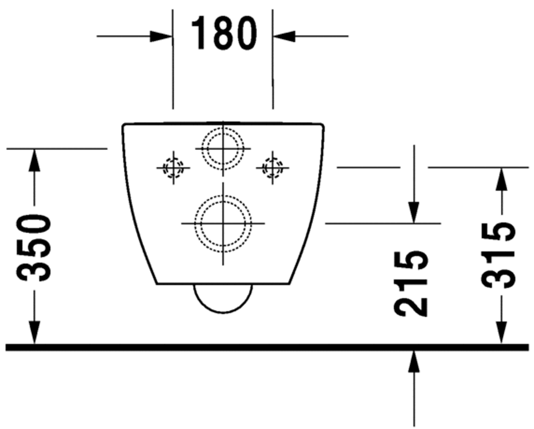 Slika od Happy D.2 Toilet wall mounted Duravit Rimless®