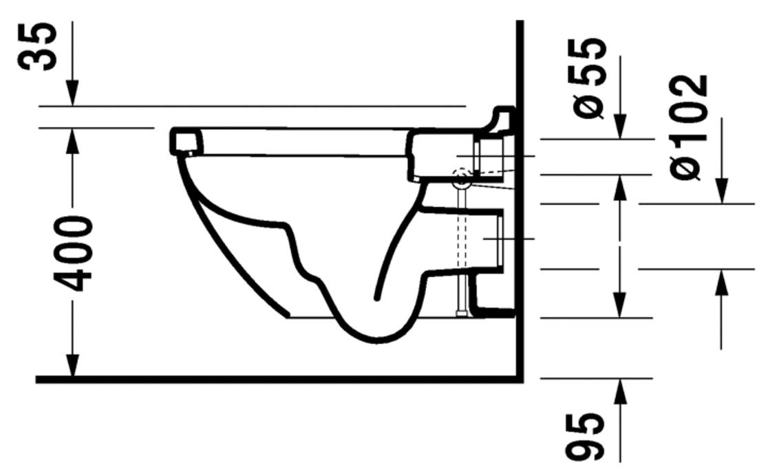 Slika od Starck 3 Toilet wall mounted