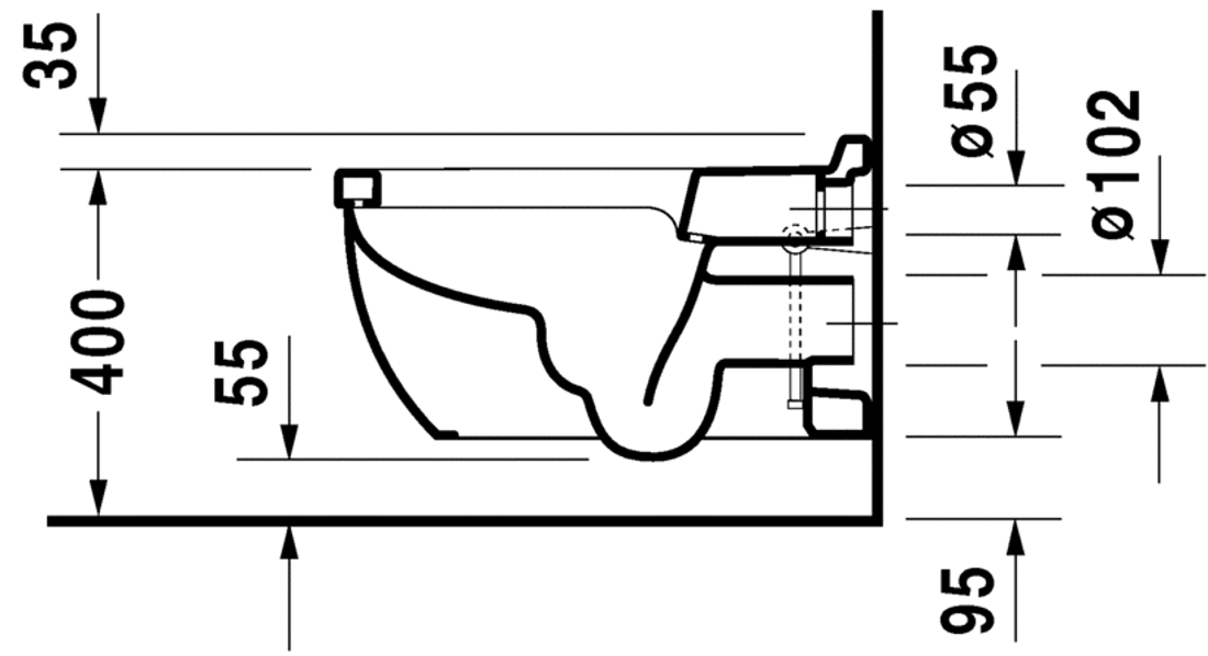 Slika od Starck 3 Toilet wall mounted